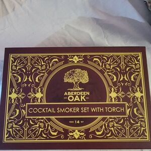 Cocktail Smoker Set with Torch - Brown and Gold